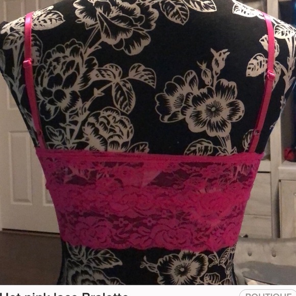 🦊 | Lace Hot Pink Bra Light Weight Adjustable - Picture 4 of 4